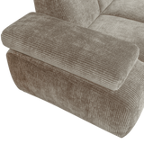 MOJO HOEKBANK RECHTS RIBSTOF DONKERZAND