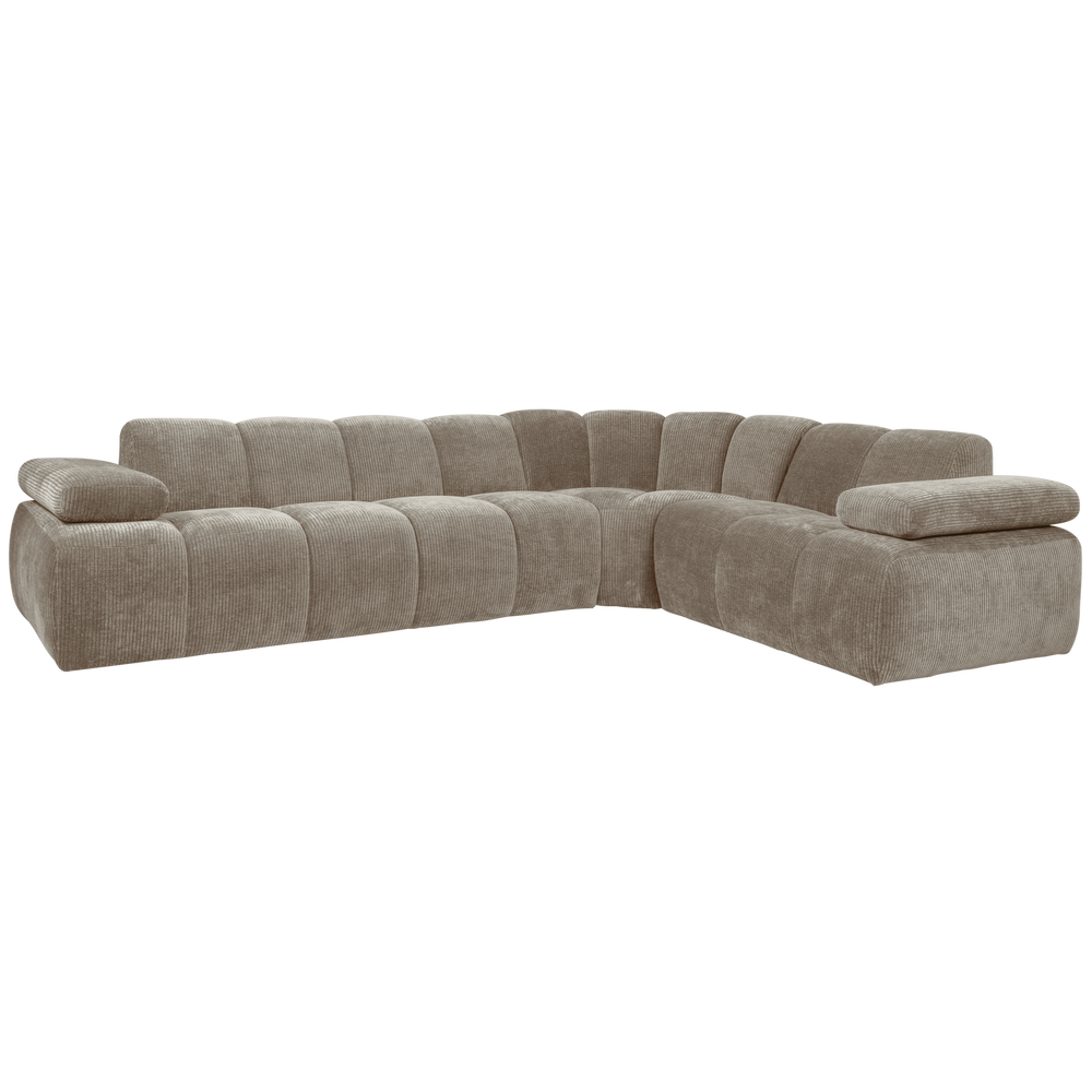 MOJO HOEKBANK RECHTS RIBSTOF DONKERZAND