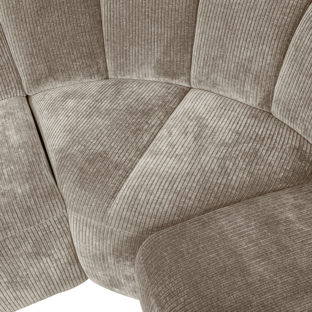 MOJO HOEKBANK RECHTS RIBSTOF DONKERZAND