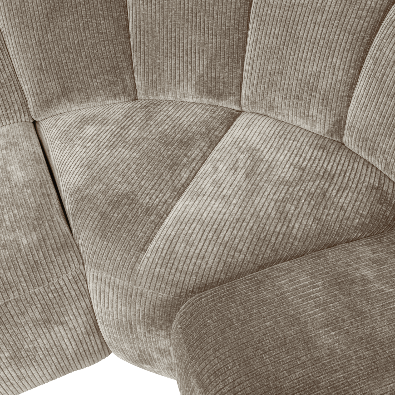 MOJO HOEKBANK RECHTS RIBSTOF DONKERZAND