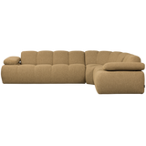 MOJO HOEKBANK RECHTS BOUCLE GEEL/BRUIN MELANGE