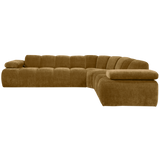 MOJO HOEKBANK RECHTS RIBSTOF HONINGGEEL