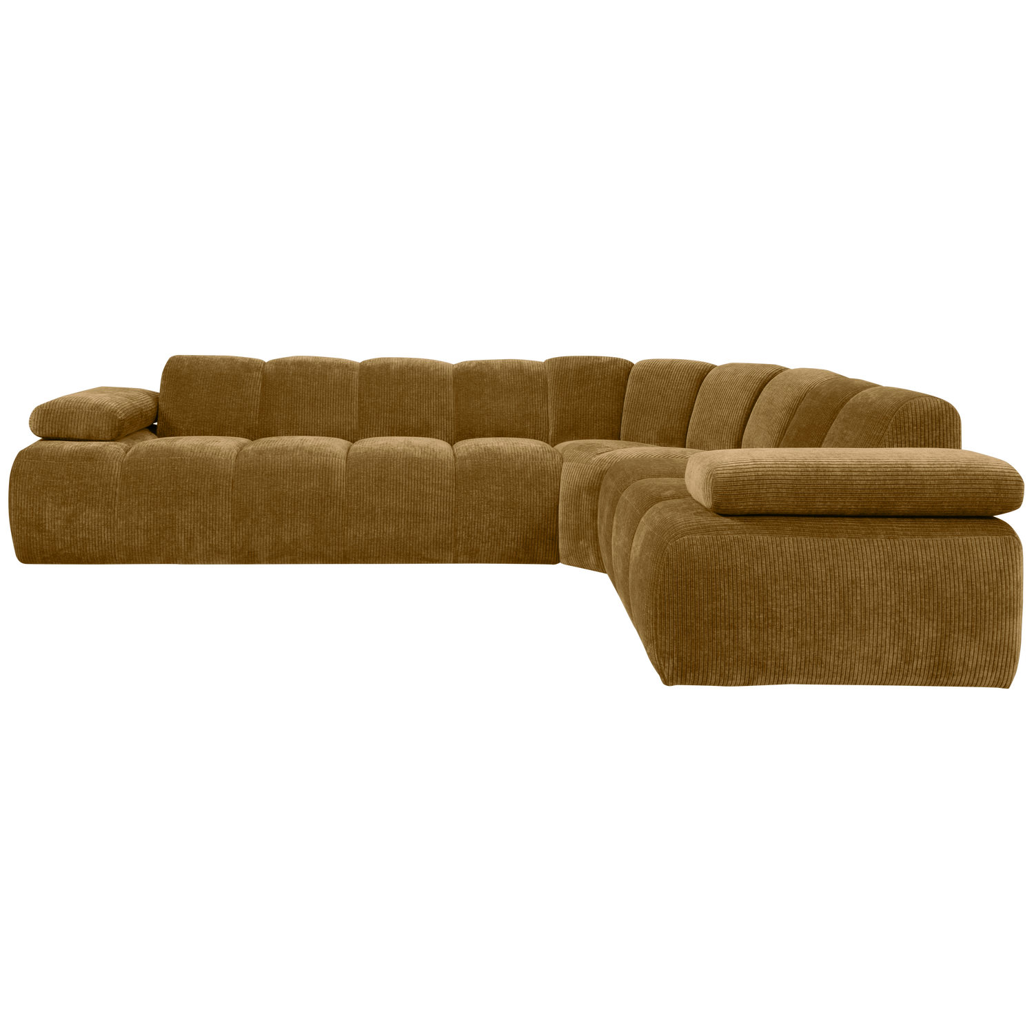 MOJO HOEKBANK RECHTS RIBSTOF HONINGGEEL