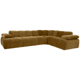 MOJO HOEKBANK RECHTS RIBSTOF HONINGGEEL