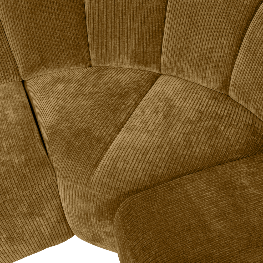 MOJO HOEKBANK RECHTS RIBSTOF HONINGGEEL