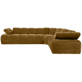 MOJO HOEKBANK RECHTS RIBSTOF HONINGGEEL