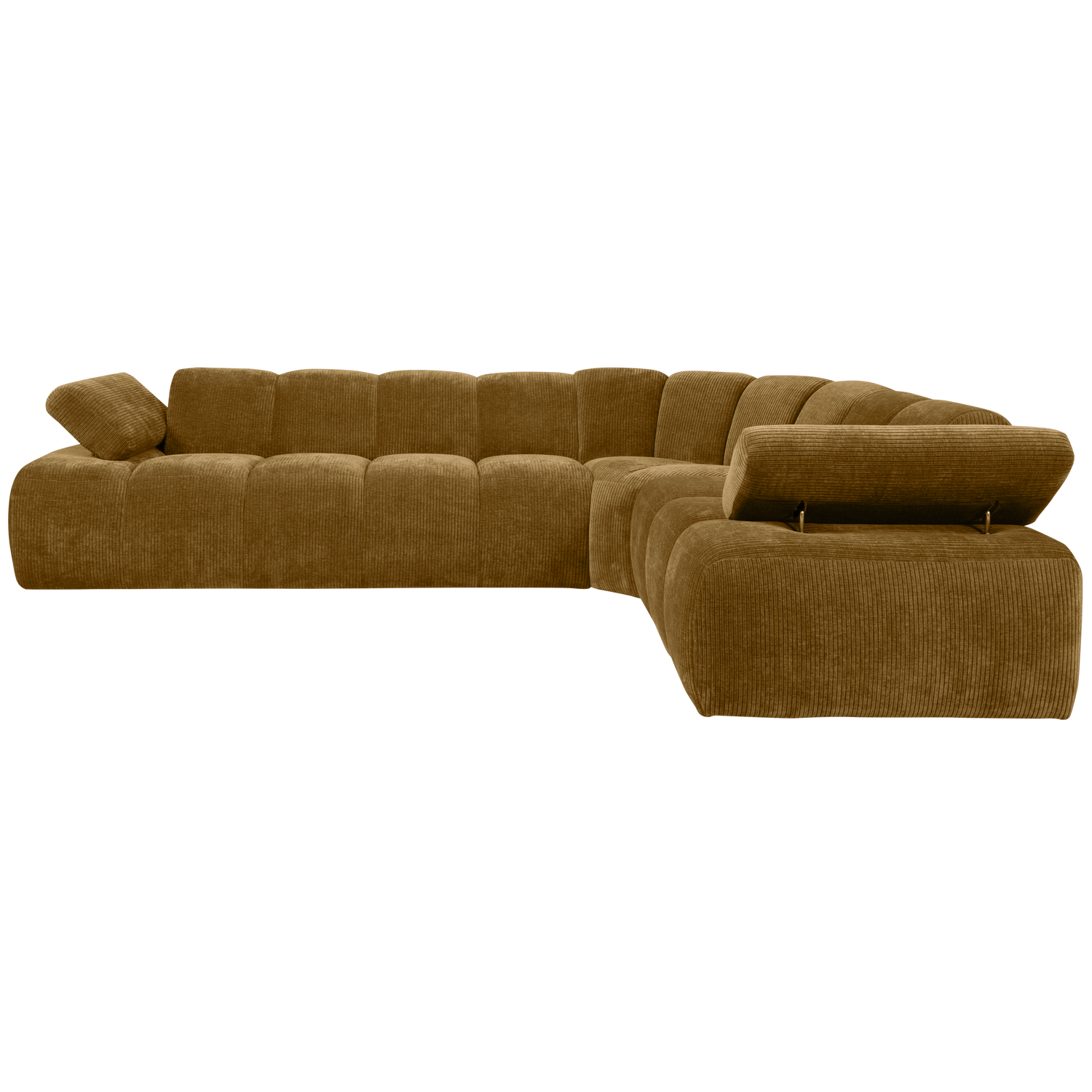 MOJO HOEKBANK RECHTS RIBSTOF HONINGGEEL