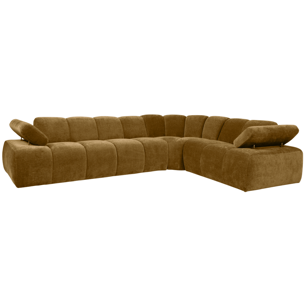 MOJO HOEKBANK RECHTS RIBSTOF HONINGGEEL