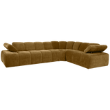 MOJO HOEKBANK RECHTS RIBSTOF HONINGGEEL