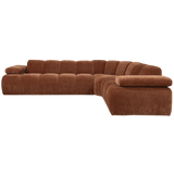 MOJO HOEKBANK RECHTS RIBSTOF ROESTBRUIN