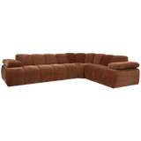 MOJO HOEKBANK RECHTS RIBSTOF ROESTBRUIN