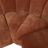 MOJO HOEKBANK RECHTS RIBSTOF ROESTBRUIN