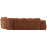 MOJO HOEKBANK RECHTS RIBSTOF ROESTBRUIN