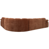 MOJO HOEKBANK RECHTS RIBSTOF ROESTBRUIN