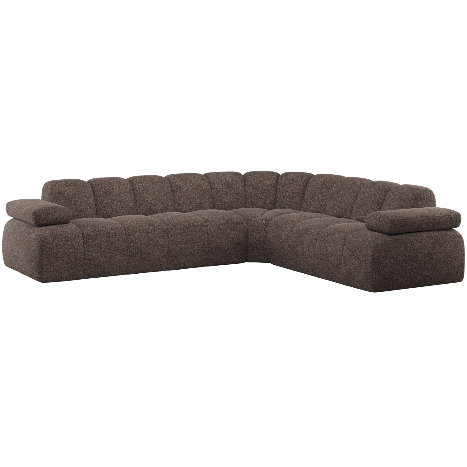 MOJO HOEKBANK RECHTS WOLLIG BRUIN