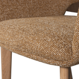 MURAT EETKAMERSTOEL GEEL MET HOUTEN POOT NATUREL