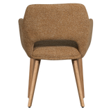 MURAT EETKAMERSTOEL GEEL MET HOUTEN POOT NATUREL