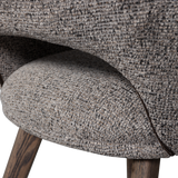 MURAT EETKAMERSTOEL TAUPE MET HOUTEN POOT BRUIN