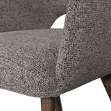 MURAT EETKAMERSTOEL TAUPE MET HOUTEN POOT BRUIN