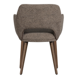 MURAT EETKAMERSTOEL TAUPE MET HOUTEN POOT BRUIN