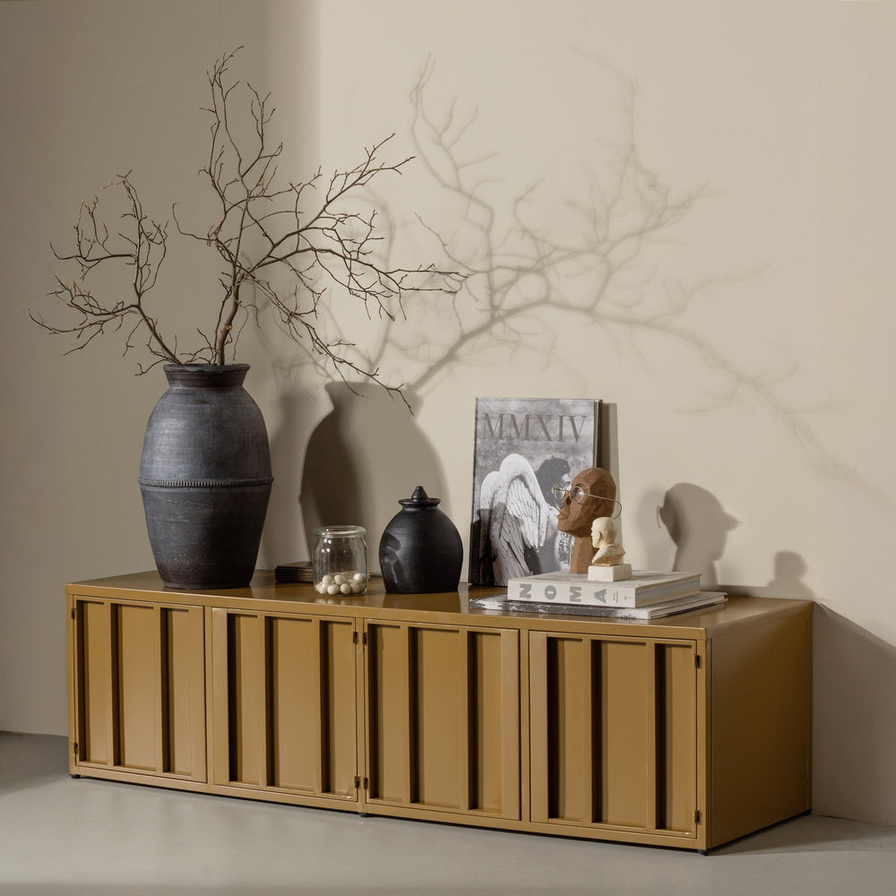 LEVEL TV MEUBEL METAAL HONINGGEEL 44X160 CM