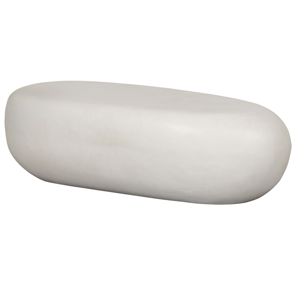 PEBBLE SALONTAFEL BETONLOOK WIT 28X100X43 CM