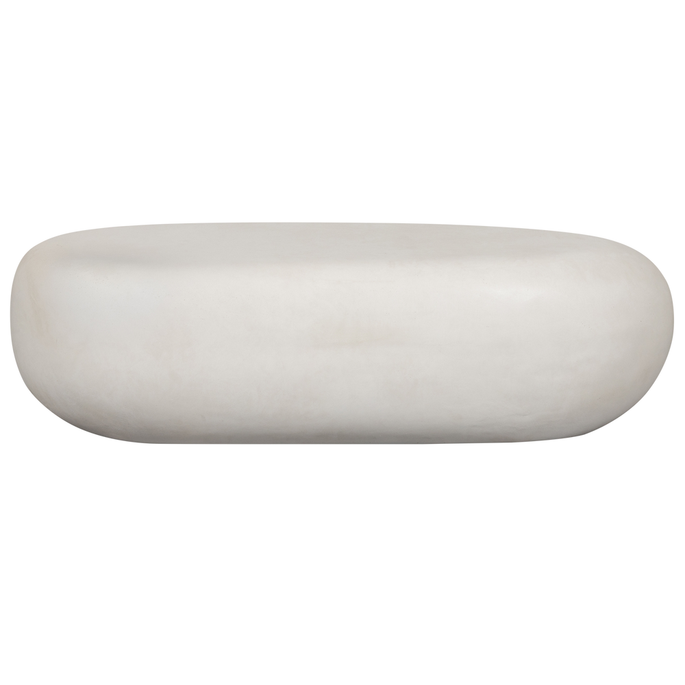 PEBBLE SALONTAFEL BETONLOOK WIT 28X100X43 CM