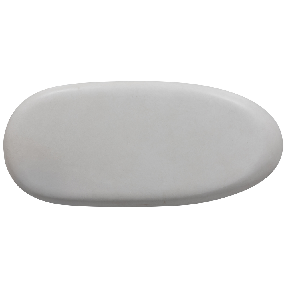 PEBBLE SALONTAFEL BETONLOOK WIT 28X100X43 CM