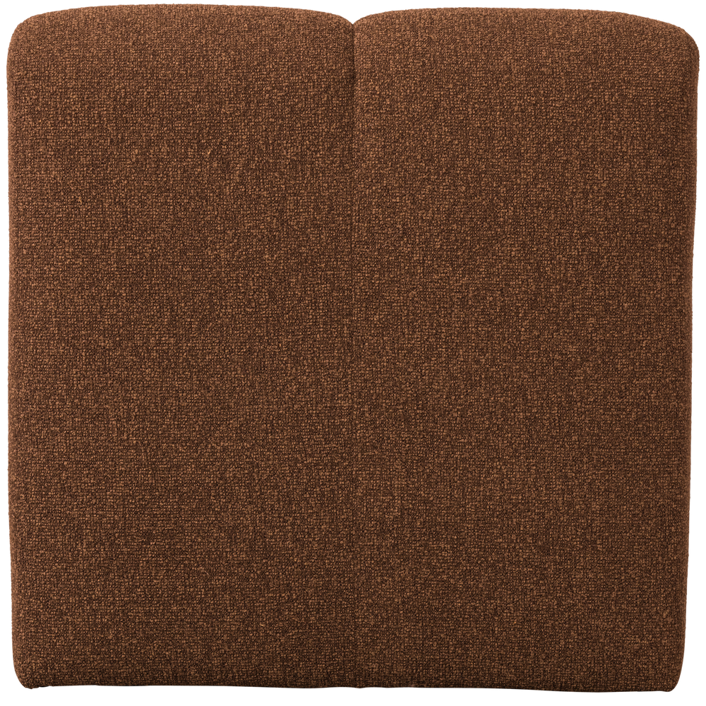 MOJO EETBANK 84CM MET RUGLEUNING BOUCLE ROESTBRUIN MELANGE