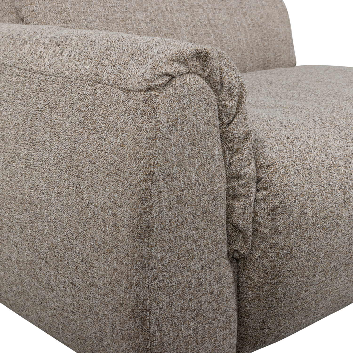 BAGGY HOEKBANK RECHTS GEWEVEN STOF BRUIN MELANGE