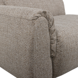 BAGGY HOEKBANK LINKS GEWEVEN STOF BRUIN MELANGE