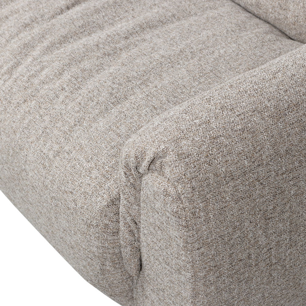 BAGGY HOEKBANK LINKS GEWEVEN STOF NATUREL MELANGE