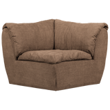 BAGGY HOEKELEMENT GEWEVEN CHENILLE BRUIN