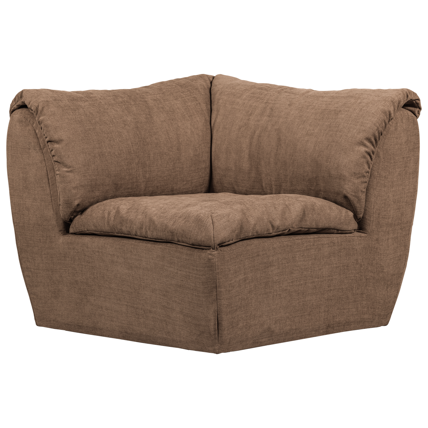 BAGGY HOEKELEMENT GEWEVEN CHENILLE BRUIN