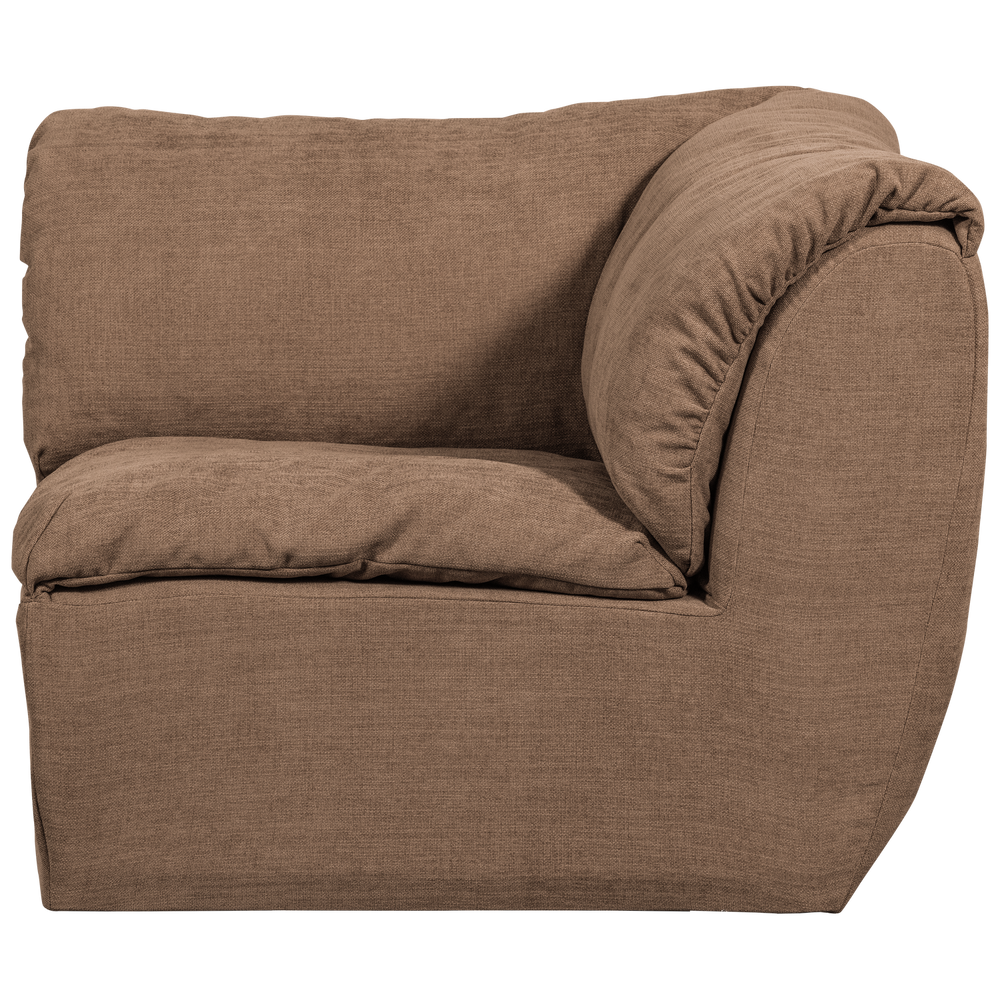 BAGGY HOEKELEMENT GEWEVEN CHENILLE BRUIN