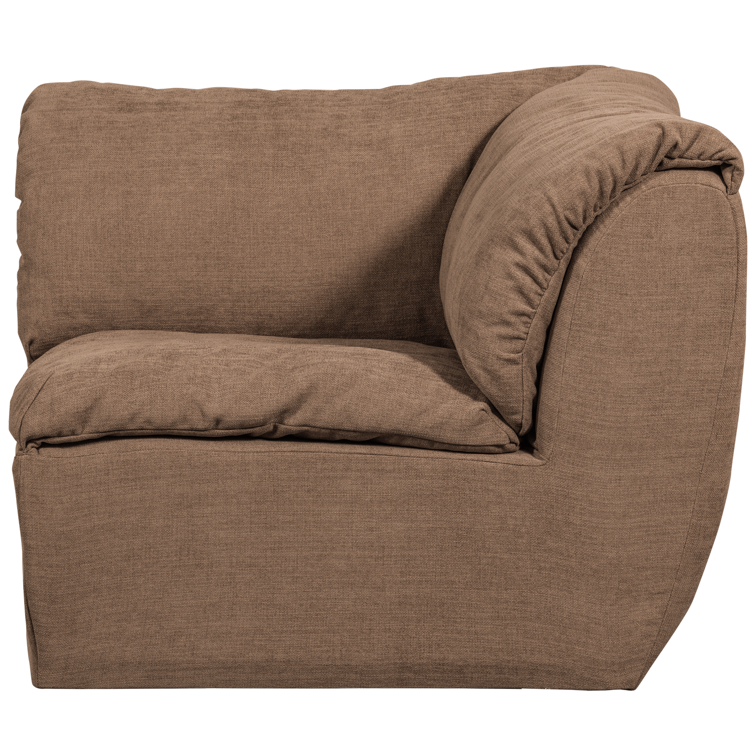 BAGGY HOEKELEMENT GEWEVEN CHENILLE BRUIN