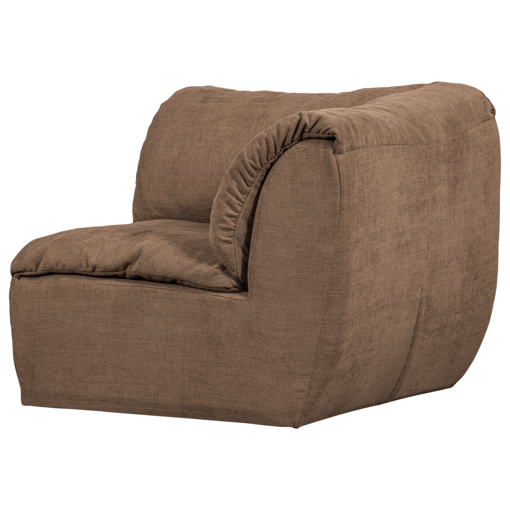 BAGGY HOEKELEMENT GEWEVEN CHENILLE BRUIN