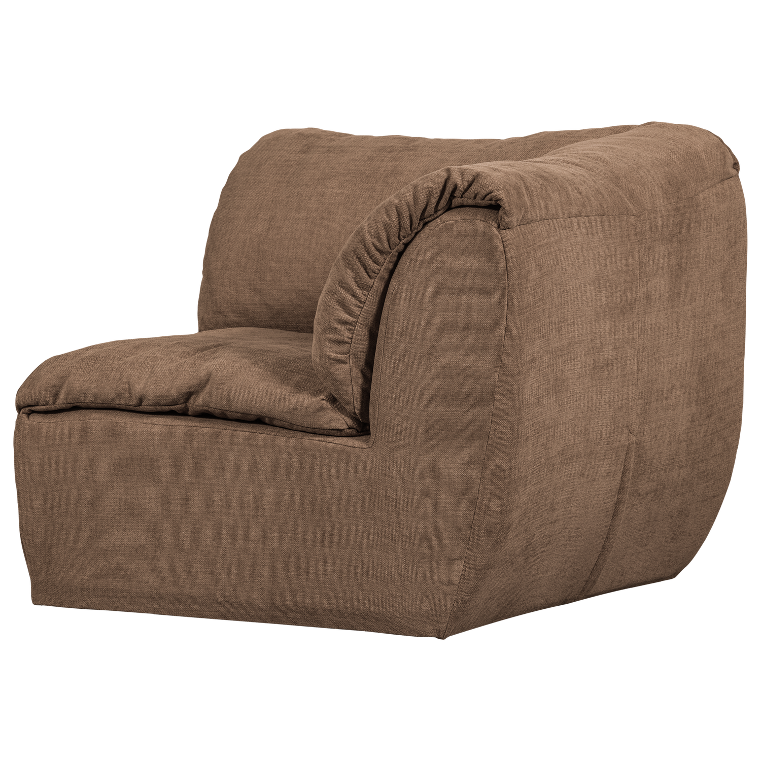 BAGGY HOEKELEMENT GEWEVEN CHENILLE BRUIN