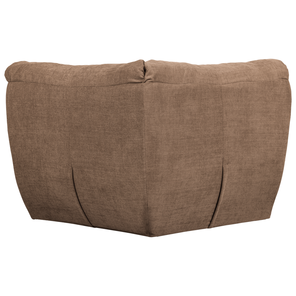 BAGGY HOEKELEMENT GEWEVEN CHENILLE BRUIN