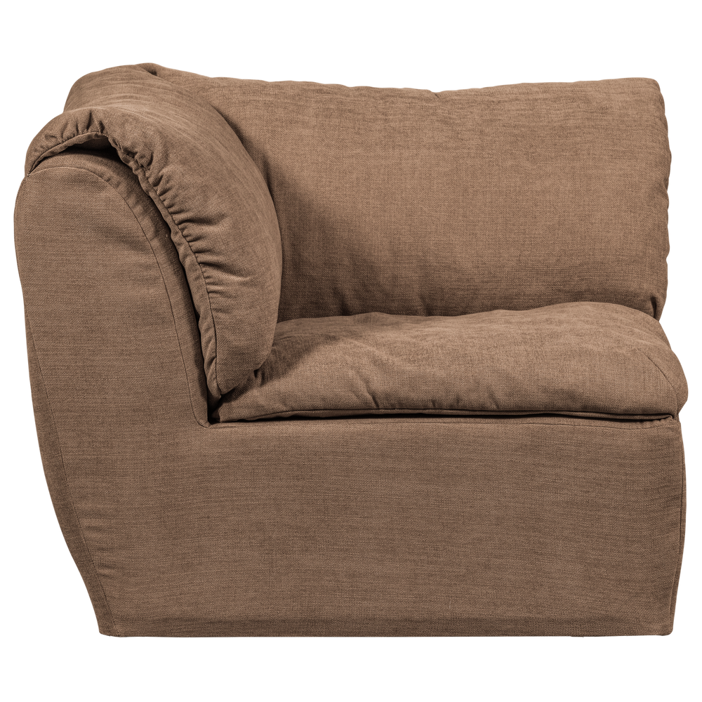 BAGGY HOEKELEMENT GEWEVEN CHENILLE BRUIN