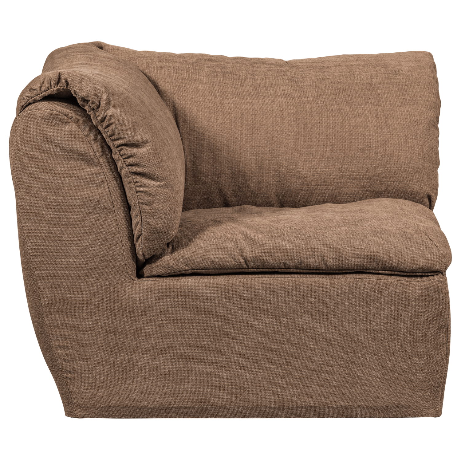 BAGGY HOEKELEMENT GEWEVEN CHENILLE BRUIN