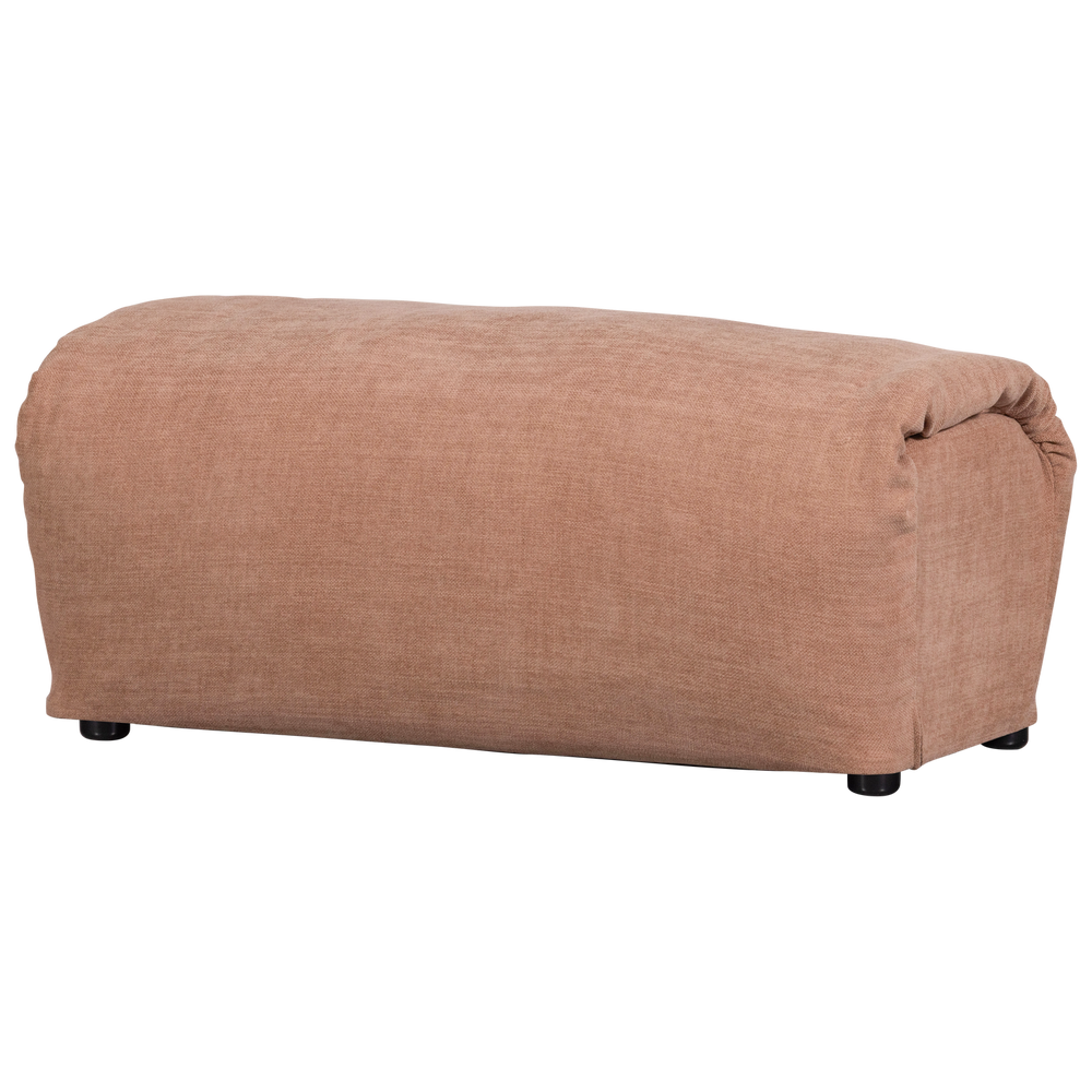 BAGGY HOCKER GEWEVEN CHENILLE OUD ROZE