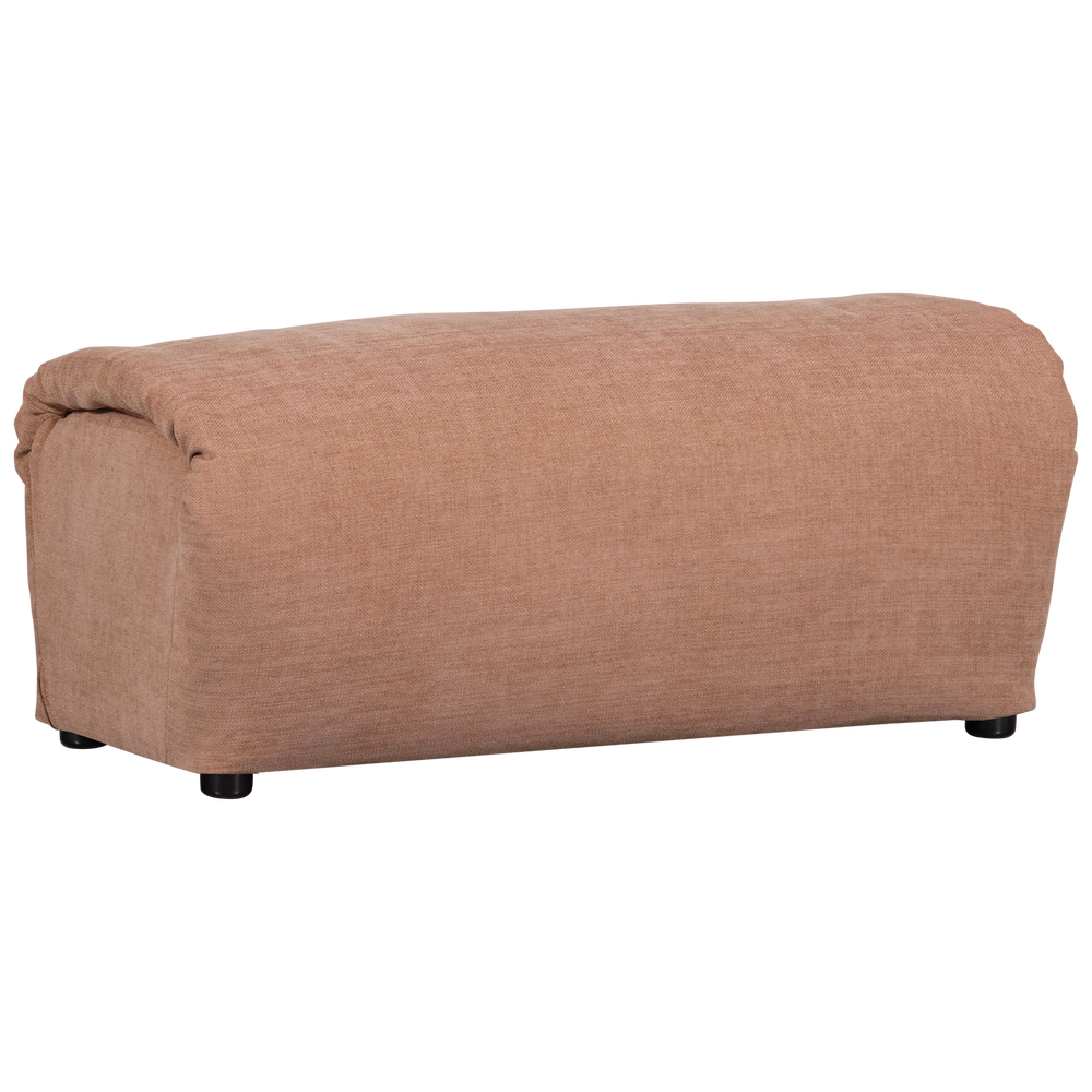 BAGGY HOCKER GEWEVEN CHENILLE OUD ROZE