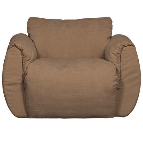 BAGGY DRAAIFAUTEUIL GEWEVEN CHENILLE BRUIN