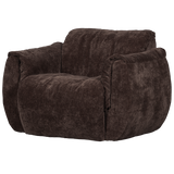 BAGGY DRAAIFAUTEUIL 3D CHENILLE DONKERBRUIN
