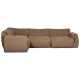 BAGGY HOEKBANK LINKS GEWEVEN CHENILLE BRUIN