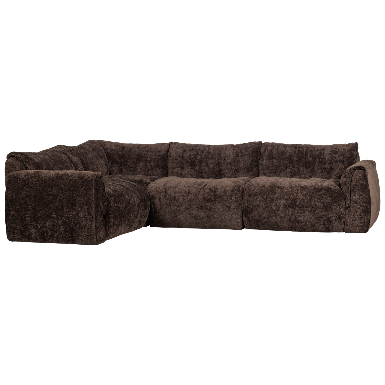 BAGGY HOEKBANK LINKS 3D CHENILLE DONKERBRUIN