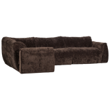 BAGGY HOEKBANK LINKS 3D CHENILLE DONKERBRUIN