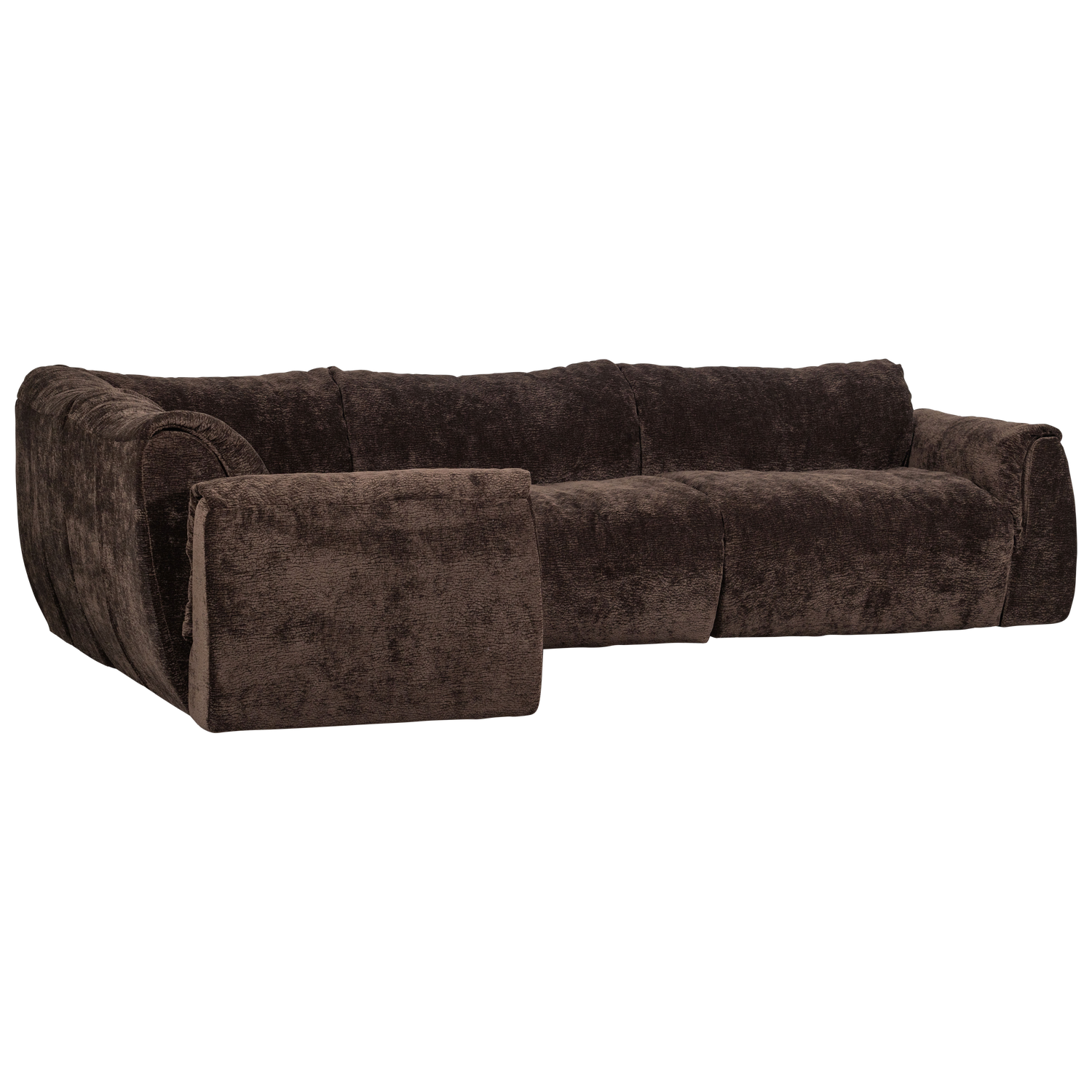 BAGGY HOEKBANK LINKS 3D CHENILLE DONKERBRUIN