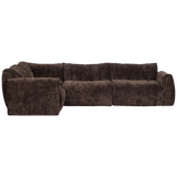 BAGGY HOEKBANK LINKS 3D CHENILLE DONKERBRUIN